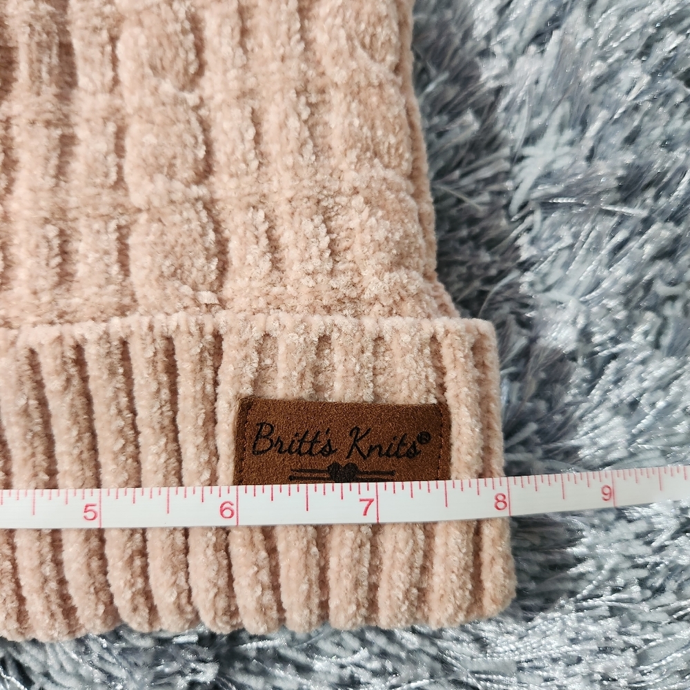 Britt's Knits Blush Pink Beyond Soft Chenille Sherpa Lined Hat - Picture 8 of 8